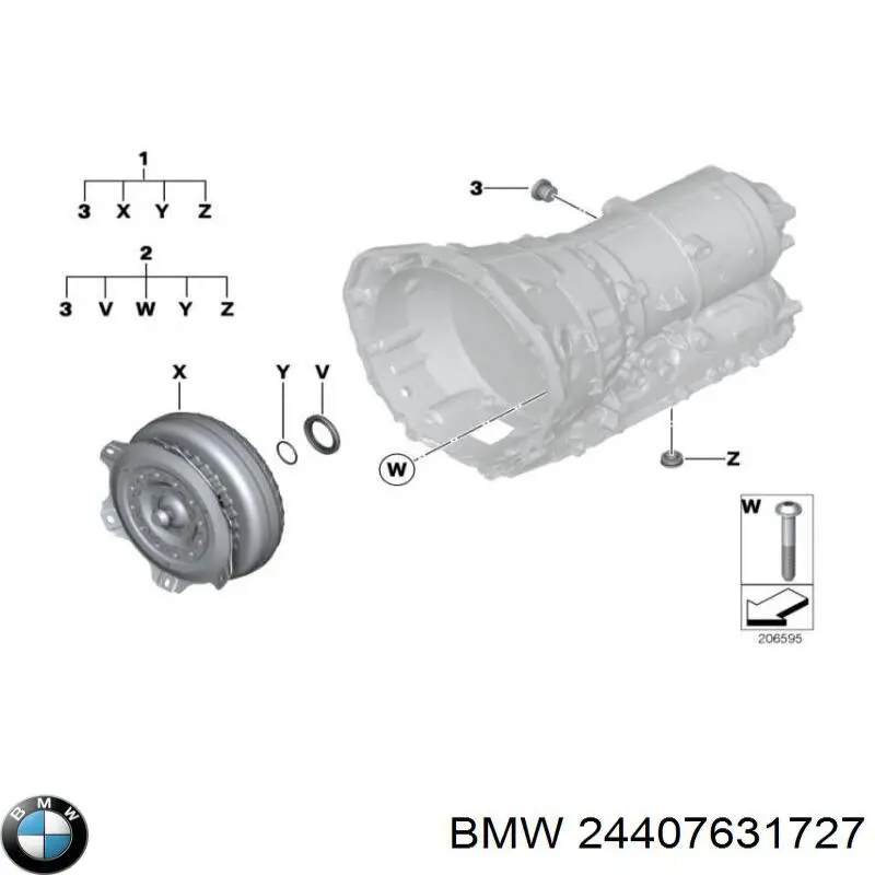 24407631727 BMW conversor de binário da caixa automática de mudança