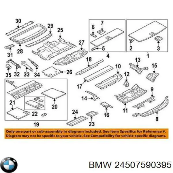 Manilla de freno de mano 24507590395 BMW