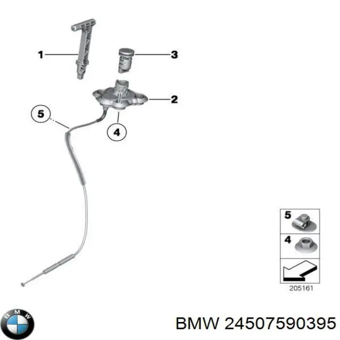 Ручка ручника 24507590395 BMW