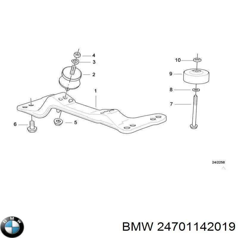 Подушка трансмиссии (опора коробки передач) левая BMW 24701142019 цена, от 56.43 USD