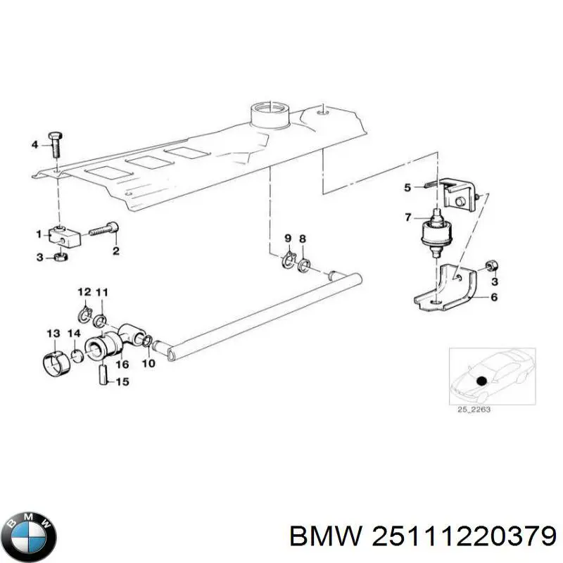 Купить 25111220379 BMW Закладная гайка под саморез
