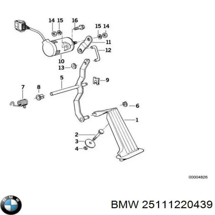 Кронштейн кулисы КПП BMW 25111220439