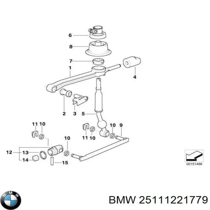 Втулка рычага кпп BMW 25111221779 цена, от 6.47 USD