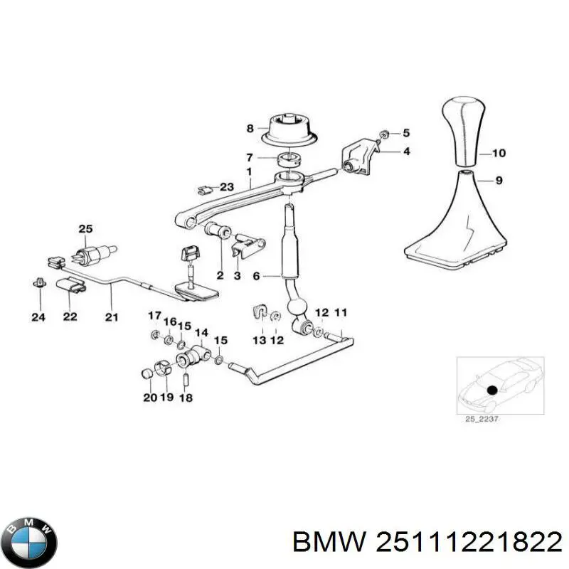 25111221822 BMW втулка механизма переключения передач (кулисы)