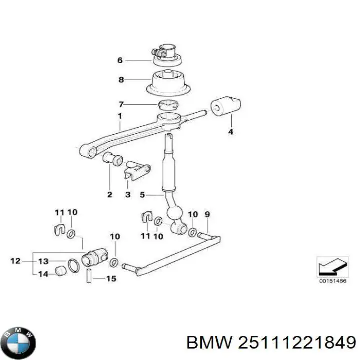 Varilla De Cambio De Marcha 25111221849 BMW