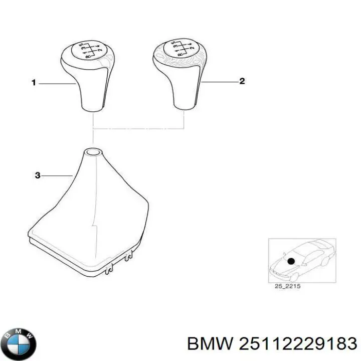 25112229183 BMW Ручка рычага коробки передач