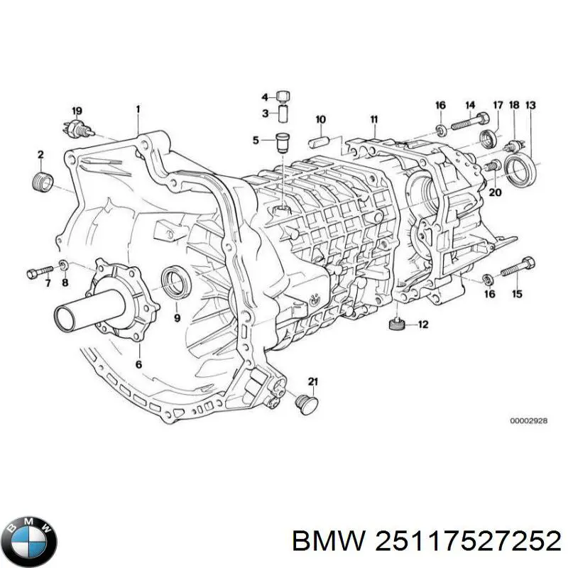 Рычаг КПП BMW 25117527252