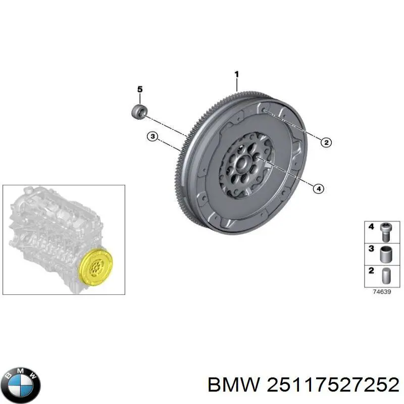 25117527252 BMW Рычаг переключения передач