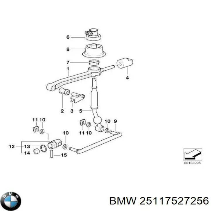 25117527256 BMW рычаг переключения передач