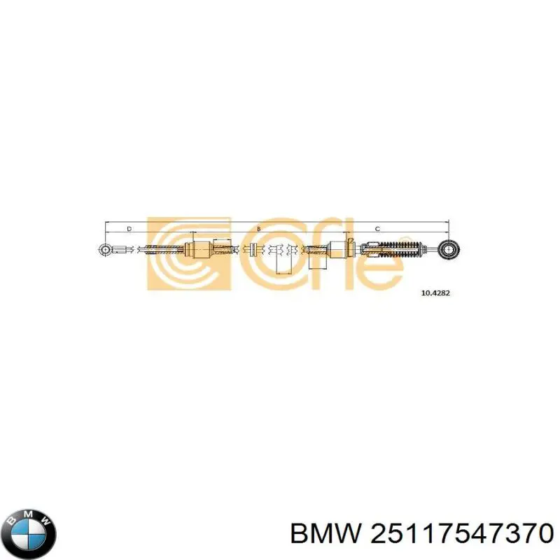 Купить 25117547370 BMW Трос переключения передач