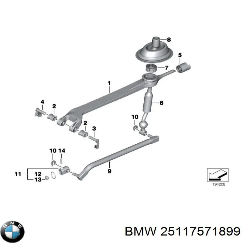 Купить 25117571899 BMW Закладная гайка под саморез