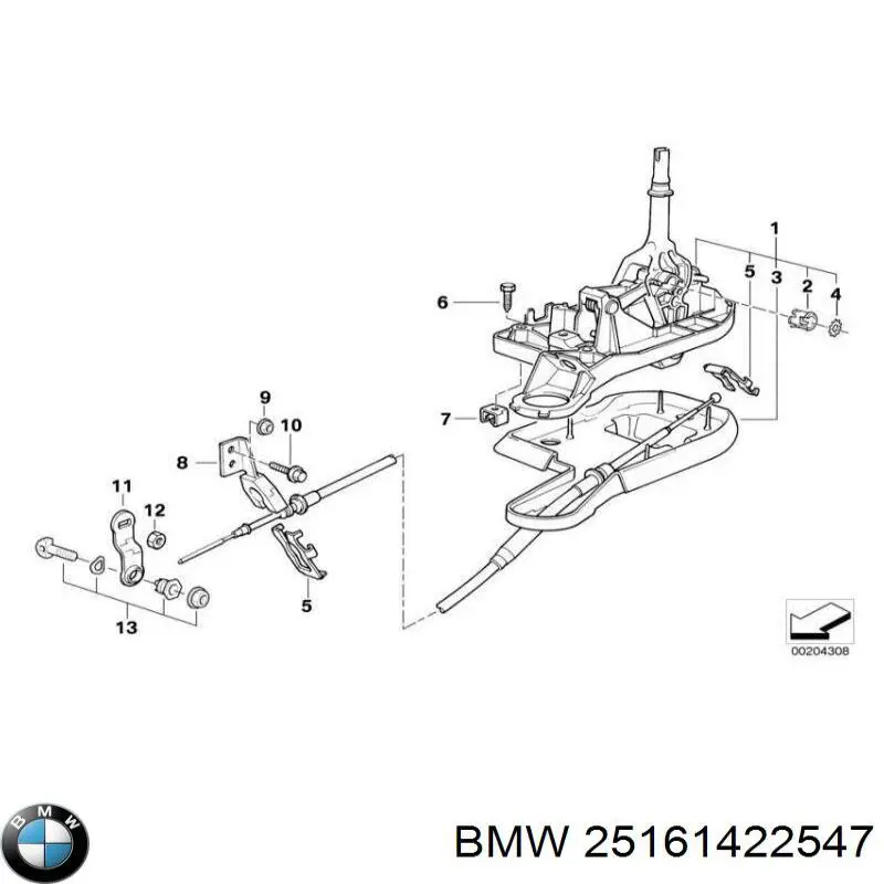 Трос КПП BMW 25161422547 цена, от 193.11 USD