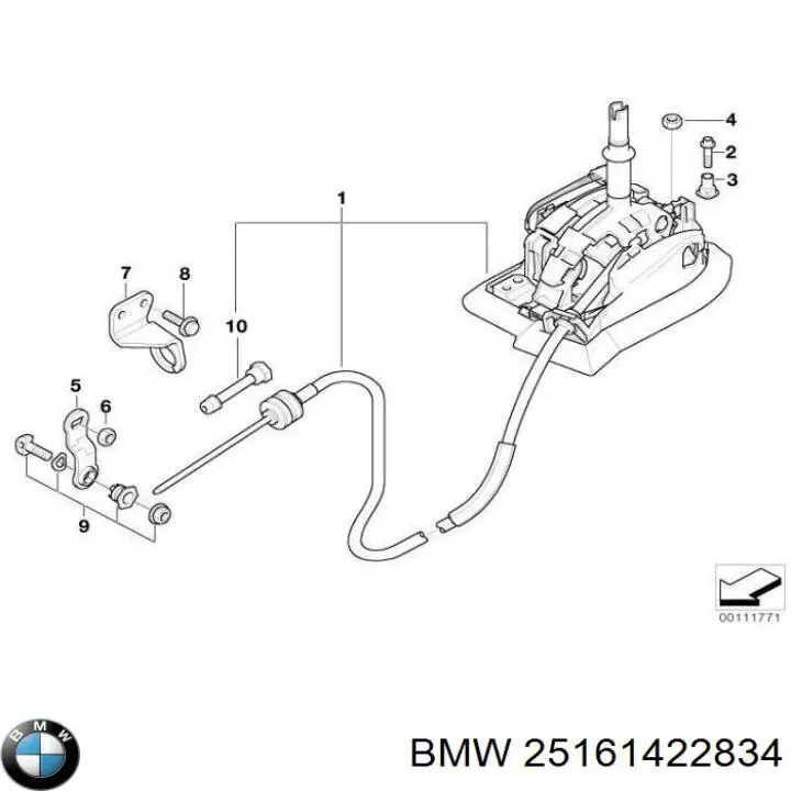 Купить 25161422834 BMW Селектор коробки передач
