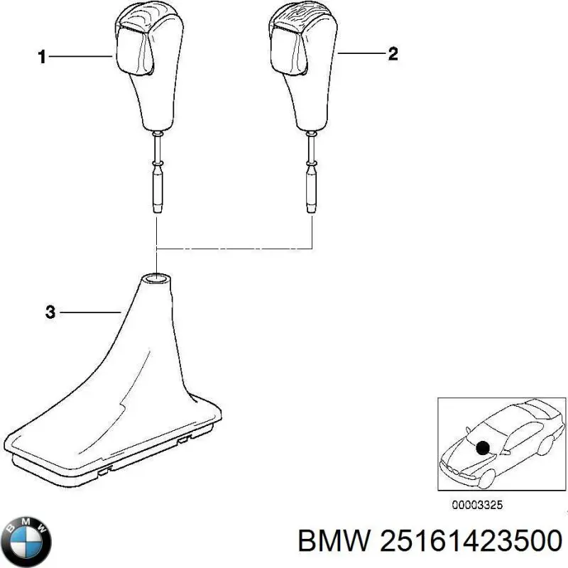 Рукоятка рычага КПП 25161423500 BMW