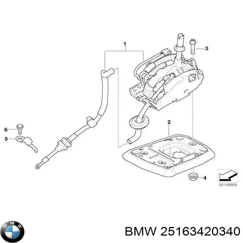 25163420340 BMW Кулиса КПП