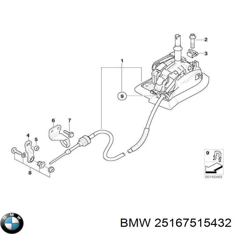 25167515432 BMW mecanismo de mudança (ligação)