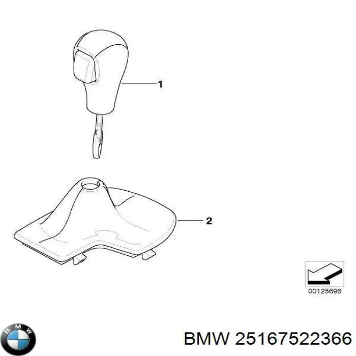 Купить 25167585790 BMW Ручка КПП