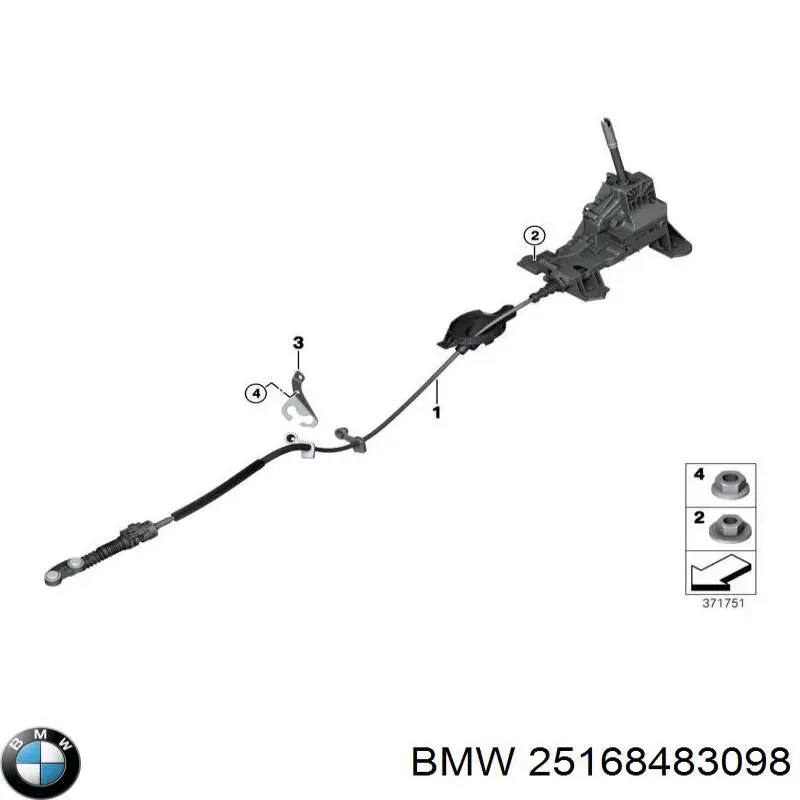 Кулиса переключения передач 25168483098 BMW