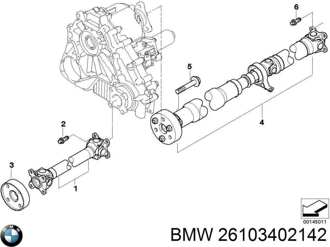 Кардан задний 26103402142 BMW