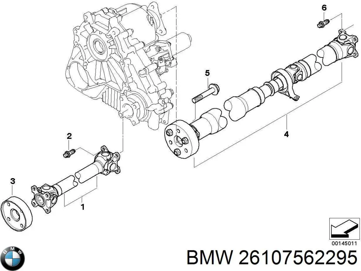 Кардан задний 26107562295 BMW