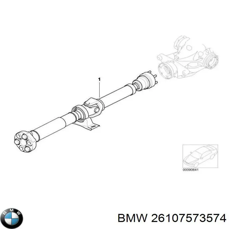 Вал карданный задний, в сборе на BMW 5 (E60) купить.