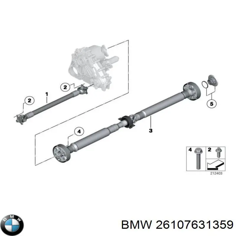 26108674202 BMW Карданный вал заднего моста