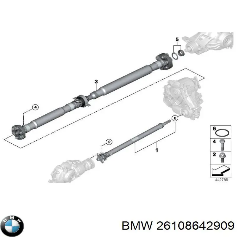 8642909 BMW Карданный вал заднего моста