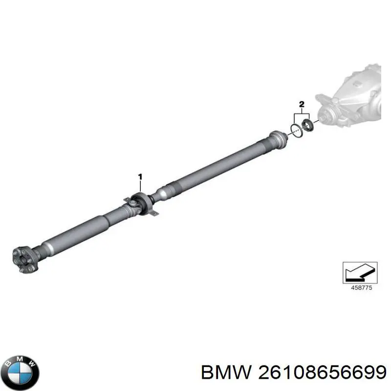 26108679007 BMW Карданный вал заднего моста