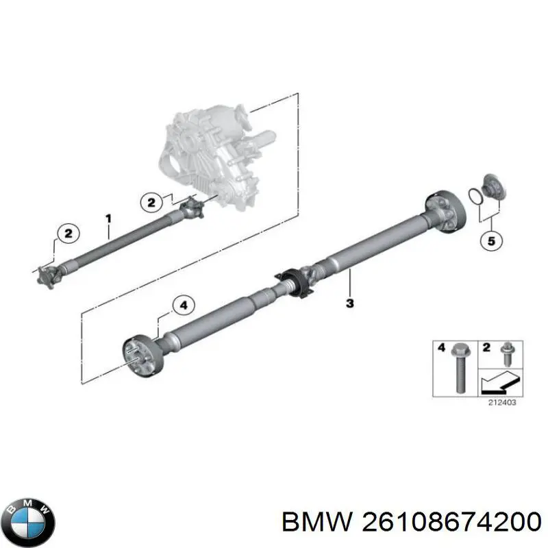 Вал карданный задний в сборе BMW 26107631364 цена, от 109.41 USD