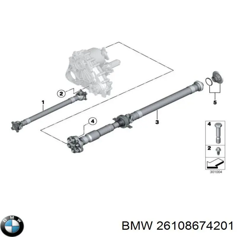 26108674201 BMW Карданный вал заднего моста
