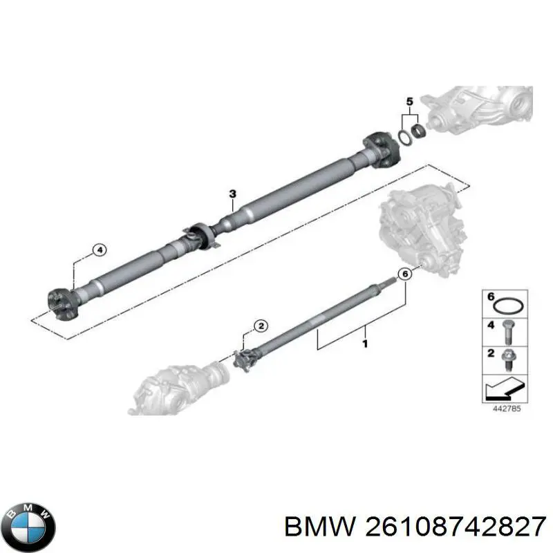 26108742827 BMW Карданный вал заднего моста