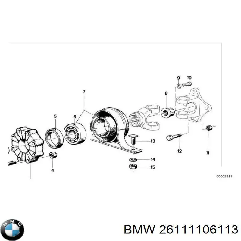 Муфта кардана эластичная 26111106113 BMW