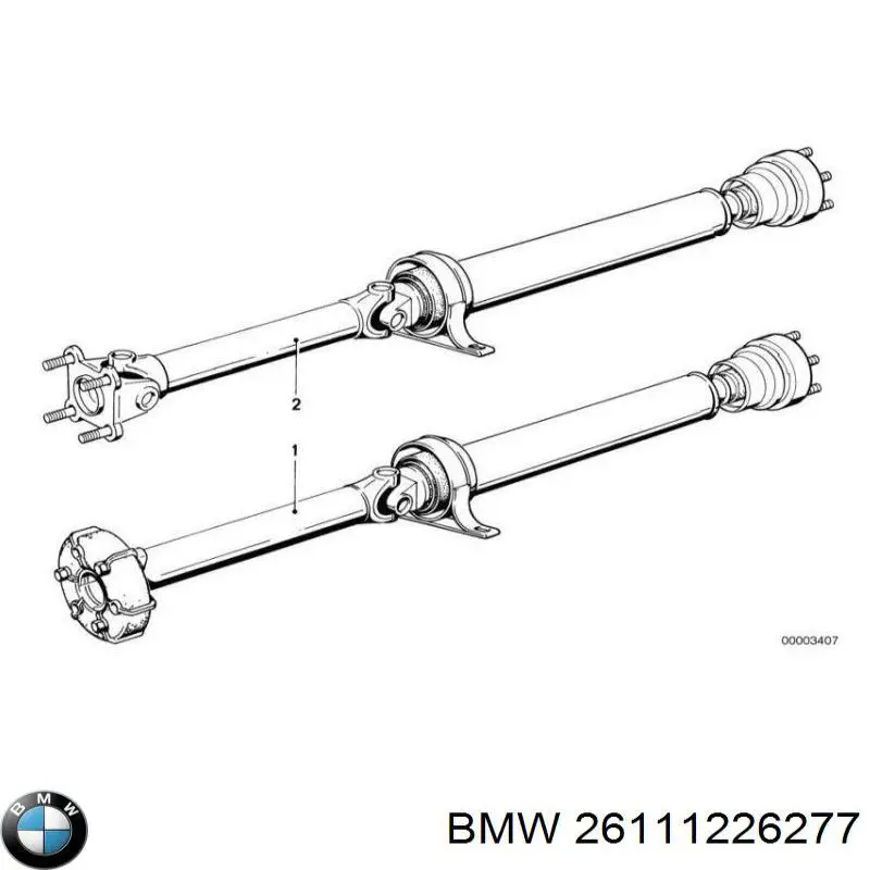 26111226277 BMW junta universal traseira montada