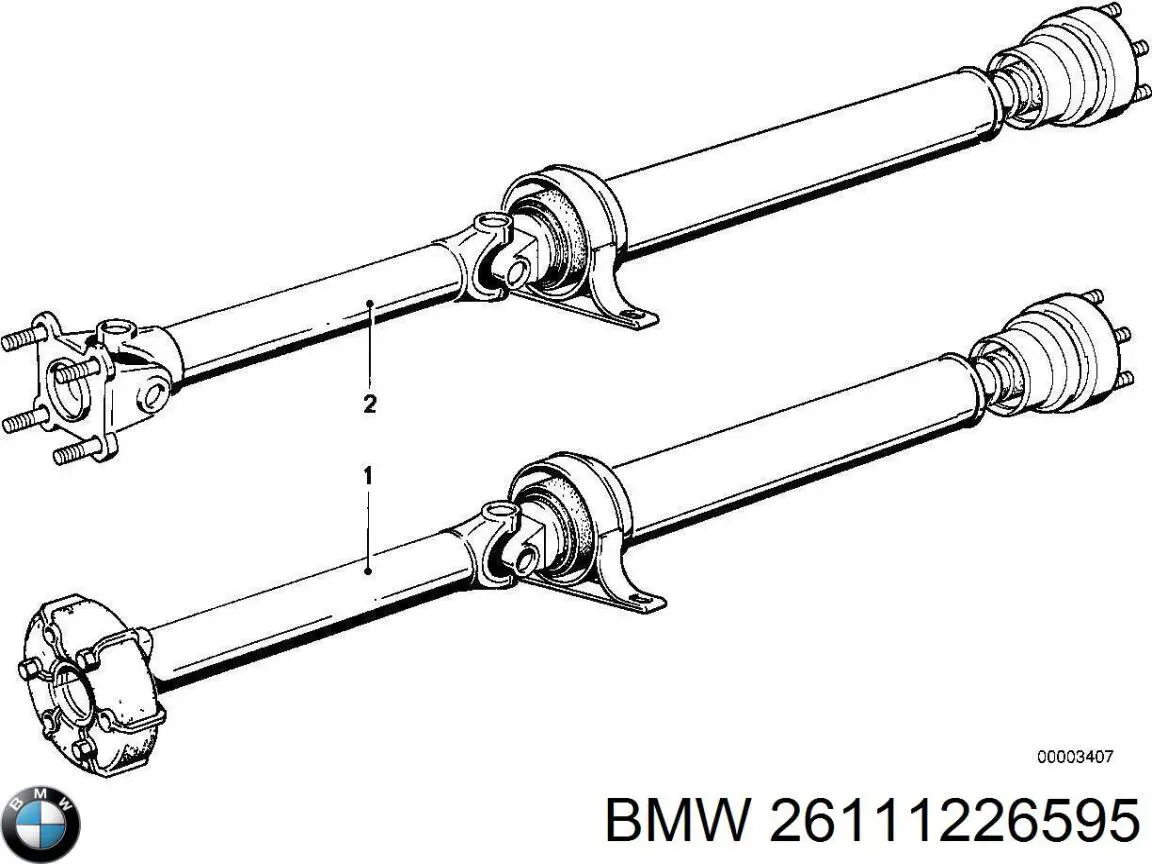 26111226595 BMW Карданный вал заднего моста