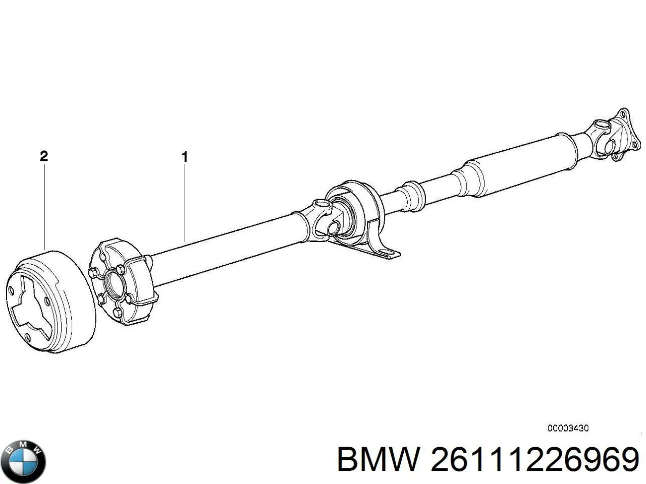 26111226969 BMW Карданный вал заднего моста