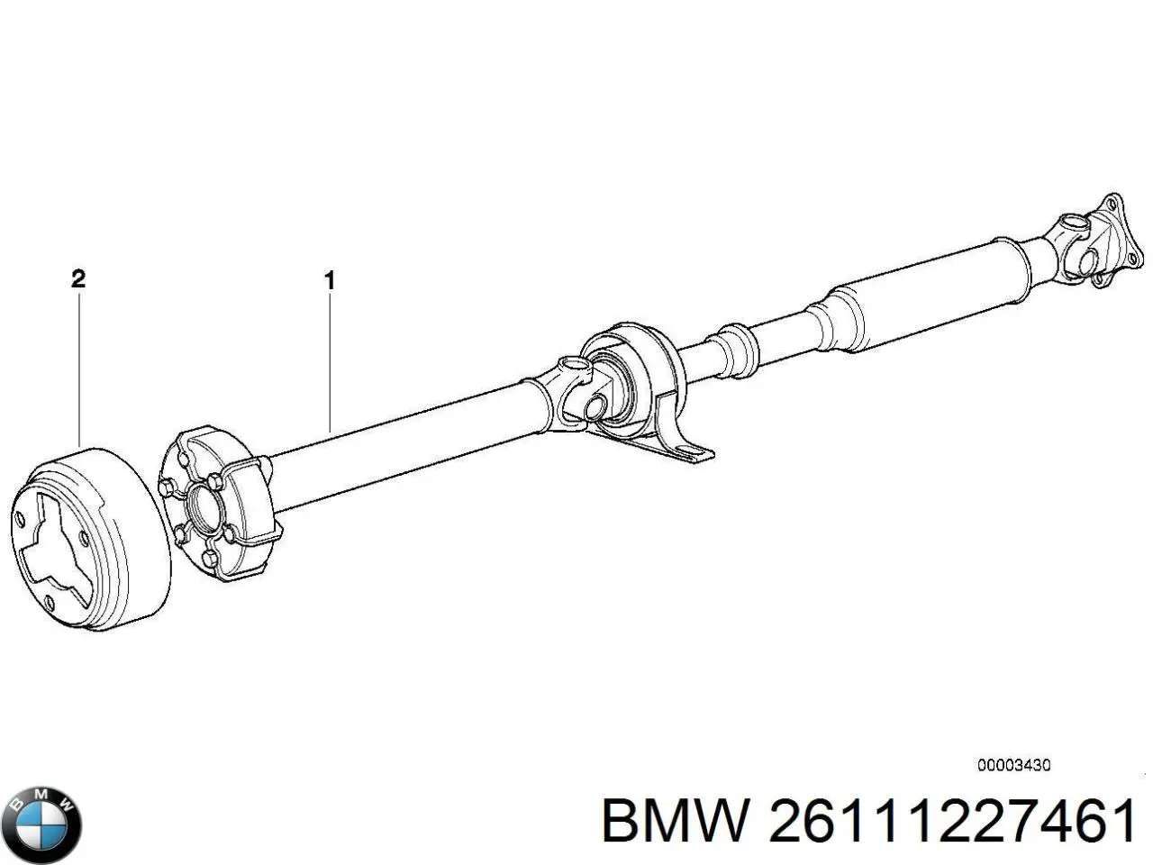 26111227461 BMW Карданный вал заднего моста