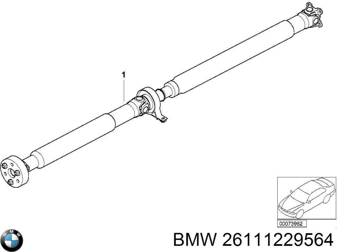 Вал карданный задний в сборе BMW 26111229564 цена, от 377.22 USD