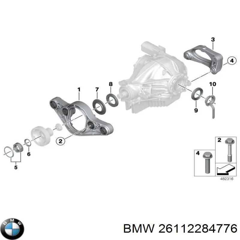 Купить 26112284776 BMW Муфта эластичная карданного вала