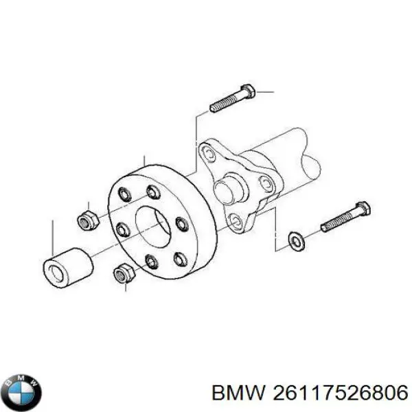 26117526806 BMW втулка карданного вала центрирующая