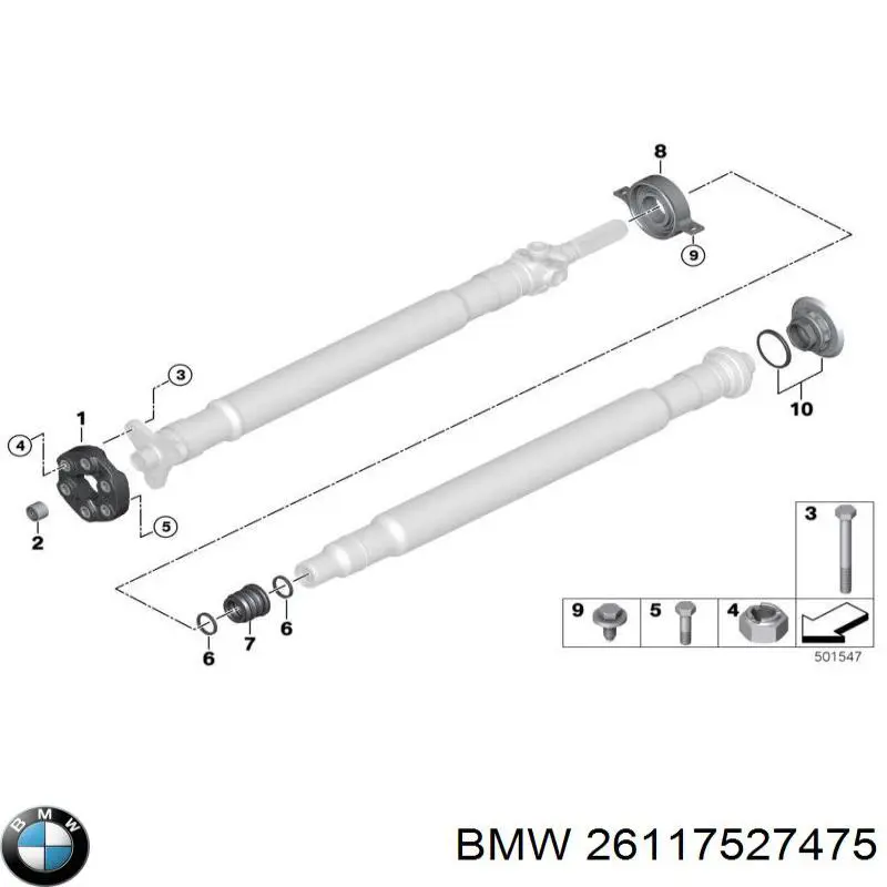 Болт головки блока цилиндров, ГБЦ BMW 26117527475 цена, от 5.08 USD