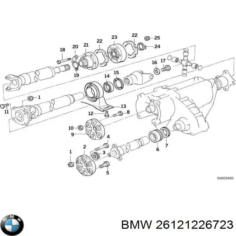 26121226723 BMW Подвесной подшипник кардана