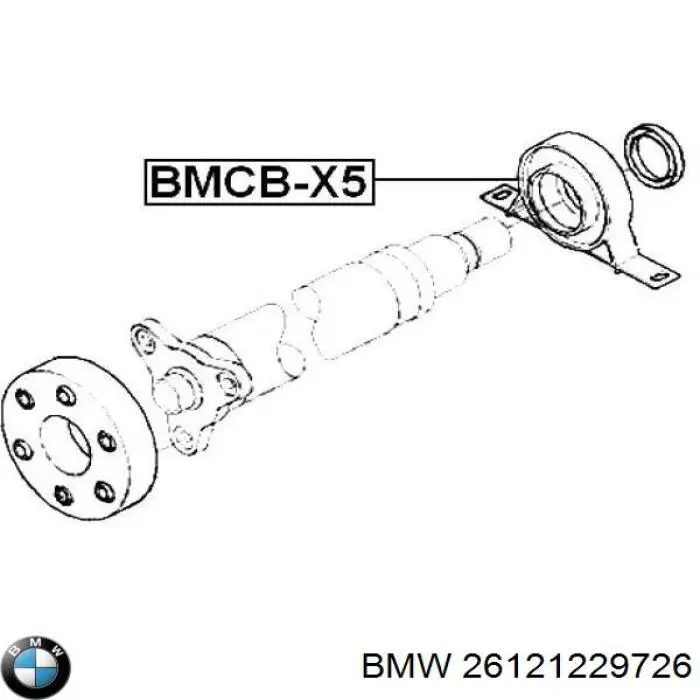 Опора карданного вала BMW 26121229726
