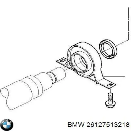 Подвесной подшипник карданного вала BMW 26127513218