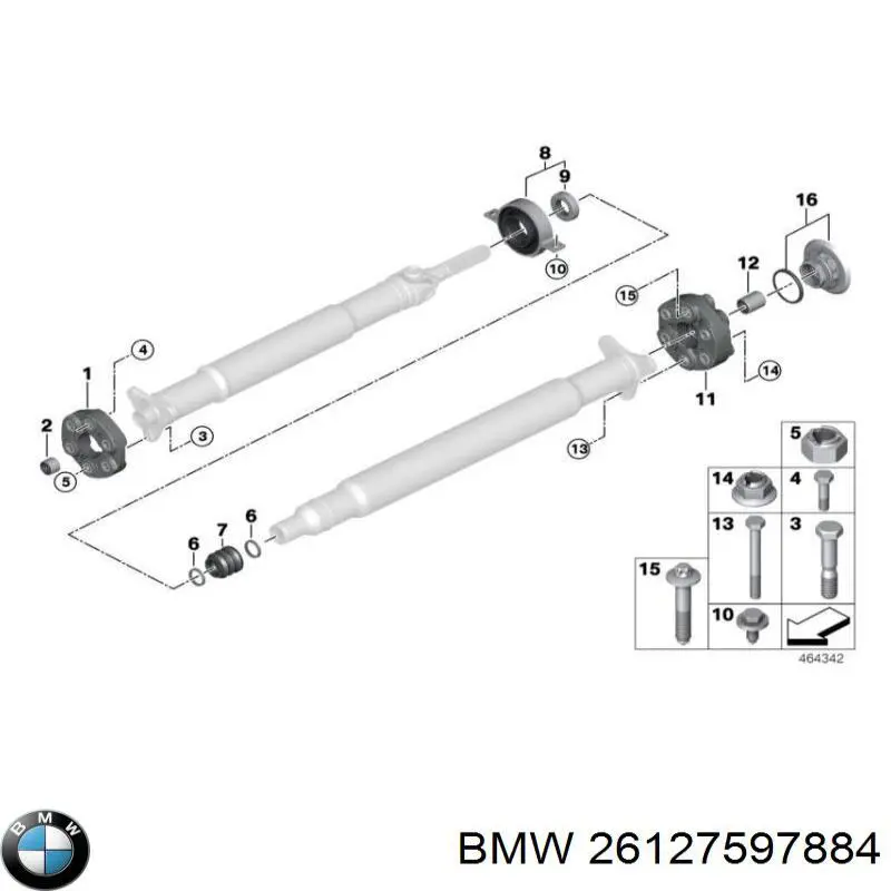 Rolamento suspenso da junta universal para BMW 1 (F21)