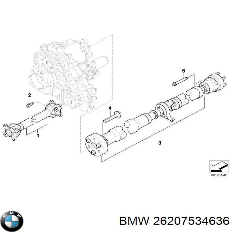 Вал карданный к переднему мосту на BMW 5 (E61) купить.