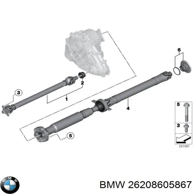 Вал карданный к переднему мосту на BMW X3 (F25) купить.