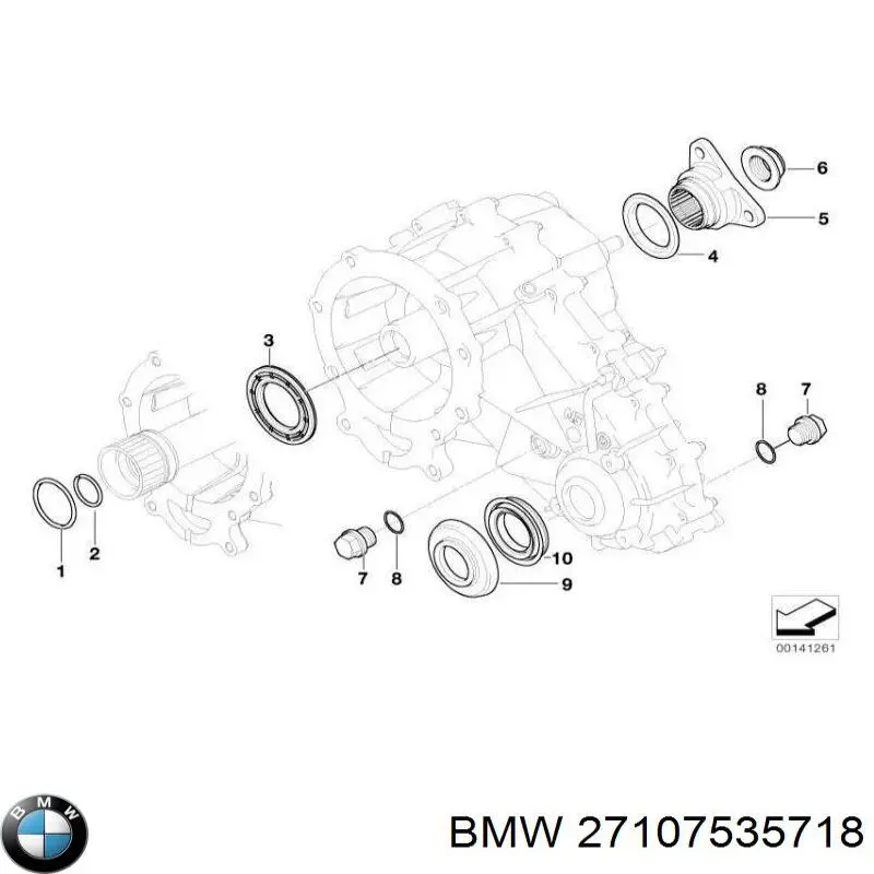 Сальник раздаточной коробки, первичного вала BMW 27107535718 цена, от 55.70 USD