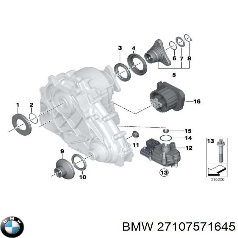 Пробка поддона двигателя 27107571645 BMW