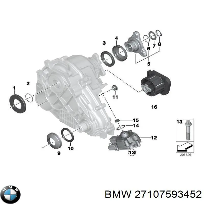 27107593452 BMW сальник коленвала двигателя передний