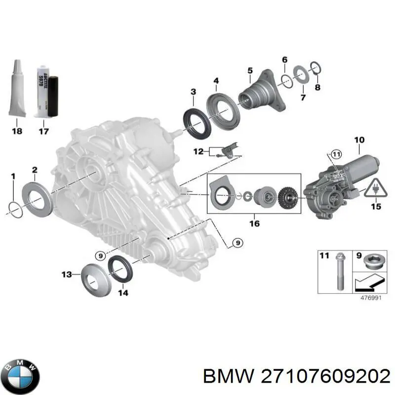 Купить 27107609202 BMW Прокладка крышки маслозаливной горловины
